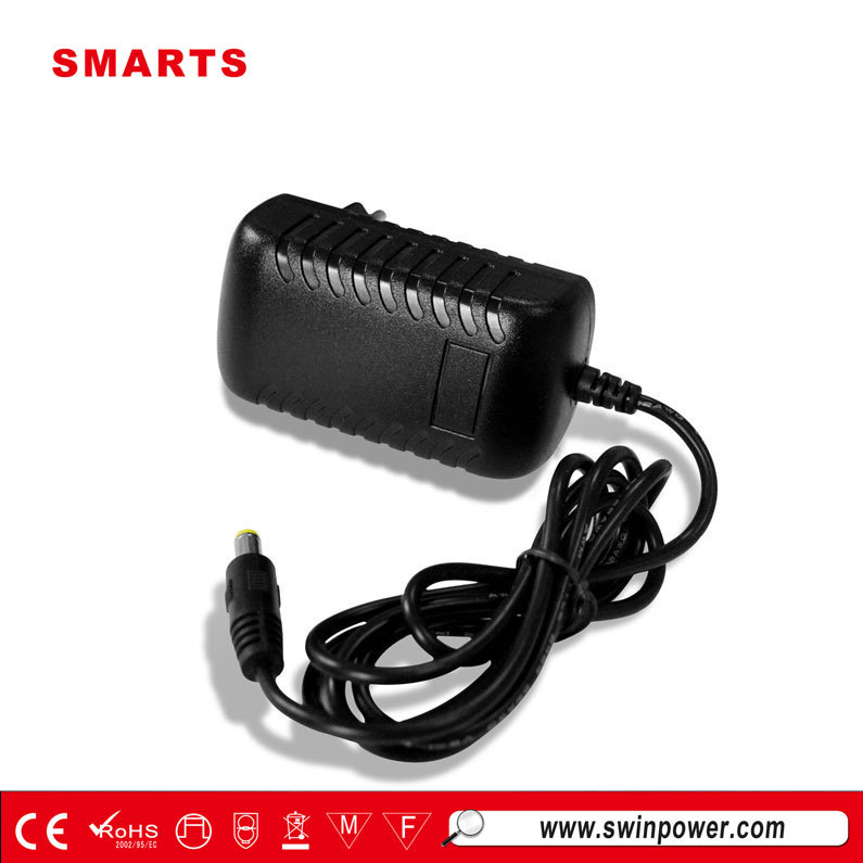 AC 220 v à 12 v 24 v dc 1.5a adaptateurs intertek avec prise UE