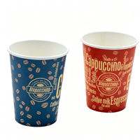 Gobelet en papier compostable personnalisable, imperméable, à paroi simple, de qualité alimentaire, pour café, taille personnalisée, logo, motif, jetable pour restaurant