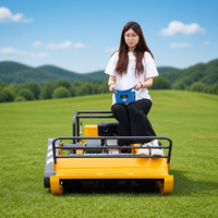 Tondeuse à gazon télécommandée sur chenilles à essence professionnelle, robot de coupe d'herbe sans fil longue portée