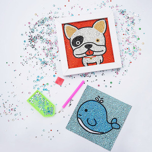 Kit de peinture de <span class=keywords><strong>diamant</strong></span> pour enfants, bricolage 5D, cristal, <span class=keywords><strong>licorne</strong></span>, dessin animé, avec cadre, décoration de maison - Product Image 3