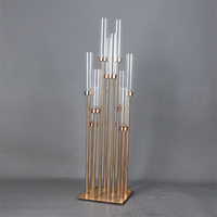 XinQi Chandelier en métal doré haut, professionnel, pour centres de table de mariage et décoration de fête, Nouveauté