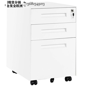 Meuble de classement mobile blanc à 3 tiroirs avec serrure pour usage domestique et professionnel - Product Image 5