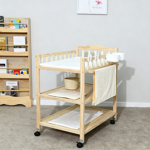 Cambiador de Bebé Multifuncional Moderno de Madera Sólida con Almacenamiento para Uso en Hospitales y Dormitorios, Diseño Ecológico y Duradero - Product Image 2