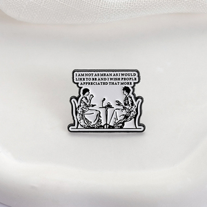 Non sono così cattivo come vorrei essere una spilla smaltata, vorrei che la gente apprezzasse più regali di gioielli con spilla in metallo - Product Image 3