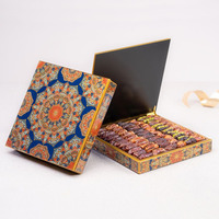 Boîte de Rangement en Bois Laquée Piano pour Fruits Secs, Noix, Dattes et Gâteaux – Cadeau Chocolat Moyen-Orient pour Ramadan
