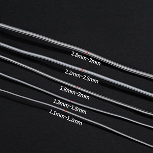Alambre de aluminio recubierto de plástico plateado de 1,2 mm, 1,5 mm, 2 mm, 2,5 mm, 3 mm para hacer joyas, manualidades y estilismo de bonsáis. - Product Image 2