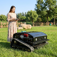 Tondeuse à gazon télécommandée DIY 4 temps sur chenilles de 800 mm, idéale pour la gestion professionnelle des vignobles – Nouveauté usine chinoise