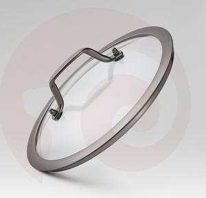 עגול pvd שולי זכוכית מחוסמת מחבת לסביבה וכיסוי סיר עבור מטבחים כלי בישול - Product Image 4