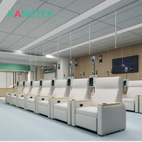 Fauteuil médical inclinable KANGTEK pour hôpital, fauteuil de traitement pour patient, fauteuil de soins de santé inclinable manuellement avec repose-pieds extensible