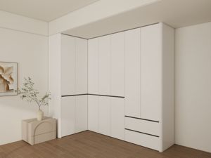 Armario Córdoba Moderno Europeo Simple de 4 Puertas, Ecológico, Material de Aglomerado Blanco para Dormitorios Pequeños, Salas de Estar y Hogares - Product Image 2