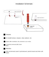 Connecteur Minifix robuste en alliage de zinc 3-en-1 pour quincaillerie de meubles, supports d'étagère pour canapé Chesterfield en cuir