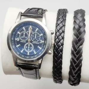 <span class=keywords><strong>Montre</strong></span>-bracelet analogique à quartz en cuir noir de luxe pour homme, vente chaude, cadran sport, <span class=keywords><strong>montre</strong></span> à quartz <span class=keywords><strong>pas</strong></span> chère pour homme - Product Image 4