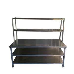 HELAXEN Paslanmaz Çelik Tezgah Ayarlanabilir Yükseklikli Ayaklar Fırçalanmış Mat Kaplama 300kg/m Yük Kapasitesi-Ticari Ağır Hizmet Tipi Mutfak - Product Image 1