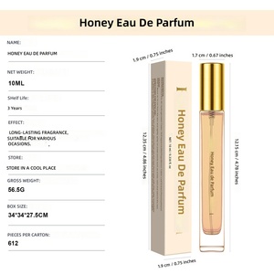 Eau de Parfum au Miel 10 ml pour Femme, Parfum Longue Durée Format Voyage Mini, Vaporisateur de Parfum, Bergamote, Floral, Oud, <span class=keywords><strong>Patchouli</strong></span>, Parfum Frais EDP - Product Image 6