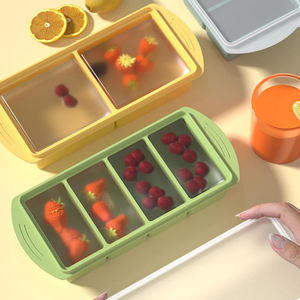 Vente chaude Moules à glaçons en silicone flexible de qualité alimentaire sans BPA, bacs à glaçons durables avec couvercle - Product Image 5