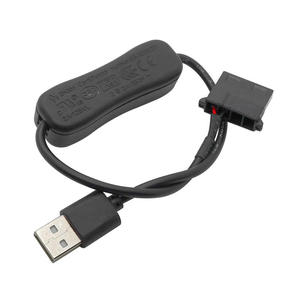 USB a gran Molex de 4 pines interruptor de línea de Cable de alimentación del ventilador de caja de la computadora adaptador de Cable 12V 4Pin hembra a 5V USB macho adaptador de Cable USB - Product Image 6