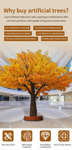 SP ต้นแปะก๊วยเทียมเหมือนจริงทนรังสียูวีและไม่มีการรดน้ำสำหรับโรงแรม/พื้นที่คาเฟ่/การตกแต่งวันหยุดสำหรับโรงแรม/ร้านอาหาร - Product Image 6