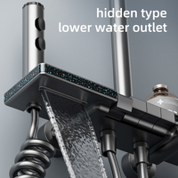Ensemble de douche numérique OEM ODM avec affichage numérique, 4 fonctions, finition bronze, pommeau de pluie, douchette à main, jets latéraux, eau chaude et froide, vente en gros