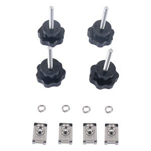 M4 Star Knob Screw With Split Lock Nut And <b>Washer</b> Set For Motorcycle - Product Image 1