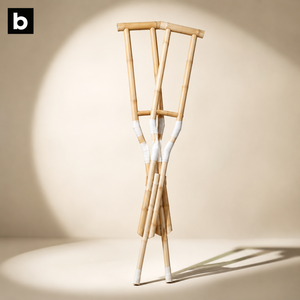Muletas de Bambú Natural con Certificación CE Clase II, Altura Ajustable, Ligeras, Soporte para Personas Mayores - Product Image 4