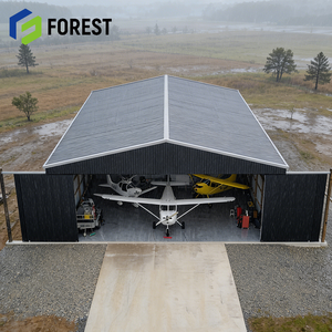 Hangar d'avion en structure d'acier préfabriquée haute résistance, anti-corrosion, pour l'entretien des hélicoptères, prêt à être expédié - Product Image 1