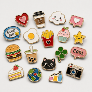Pin de esmalte con diseño de vida cotidiana, broche de metal Kawaii con logotipo personalizado para mochila, chaqueta, bolso, regalo, decoración, regalos al por mayor - Product Image 1