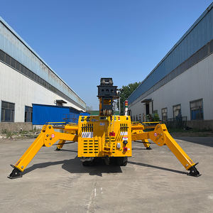 Machine de levage grue araignée 1.2 t Mini ascenseur d'araignée télescopique équipement de levage de grue sur chenilles <span class=keywords><strong>mobile</strong></span> avec panier d'homme - Product Image 2