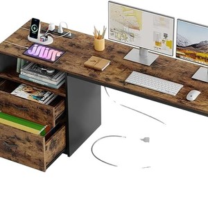 American-style wooden practical gaming <b>desk</b>, adjustable height, suitable for office, bedroom, and home use. - Product Image 5