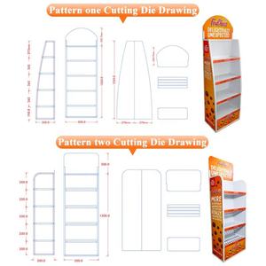 Tùy Chỉnh In Ấn Siêu Thị Các Tông Khoai Tây Chip Bánh Mì Bánh Quy Nuts Thực Phẩm Snacks Kẹo Bán Lẻ Tầng Hiển Thị Đứng Giá - Product Image 4