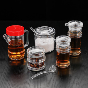 Acrylic Condiment Jars With Lid M Size See Through For <b>Kitchen</b> Storage - Product Image 1