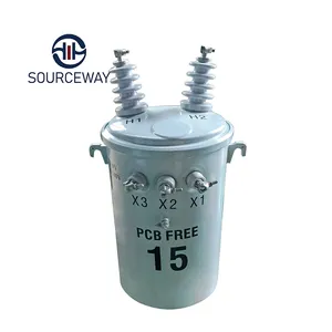 10KV 10Kva 15kva שמן שקוע שלב אחד כוח שנאי פיליפינים מוט רכוב אספקת חשמל