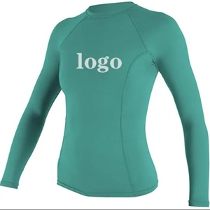 Women's Custom Long Sleeve <b>Compression</b> <b>Shirt</b> With Logo Sublimated Sun Protection Rashguard Design Your Own Gym Rash Guard - Product Image 5