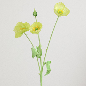 Elegantes Flores Artificiales de Amapola, Ramo de Seda <span class=keywords><strong>Verde</strong></span>, Decoración para el Hogar, Plantas Artificiales, Arreglo para Sala de Estar, Boda o Eventos - Product Image 1