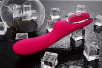 Vagina- und Klitoris-Vibrator mit G-Punkt-Stimulation, 10 Geschwindigkeiten, IPX7 Wasserdicht, Silikon-ABS-Massagestab für Frauen
