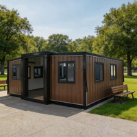 Maison préfabriquée de luxe pliable et extensible, design anti-condensation, isolation PU, aménagement électrique et plomberie personnalisés
