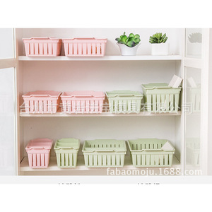 Plastic <b>Storage</b> <b>Baskets</b> <b>Rectangle</b> Stackable Multi Cavity Mold For Neatening Kitchen Bathroom Desktop Use - Product Image 1