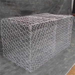 六角形编织丝网石笼箱石笼篮筐，用于土壤侵蚀保护
