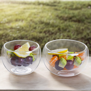 Tazón de vidrio de doble pared transparente de borosilicato alto resistente al calor, tazón de yogur para ensalada de frutas para el hogar, <span class=keywords><strong>restaurante</strong></span>, Bar - Product Image 6