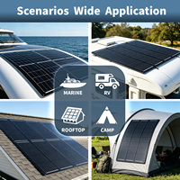 Panneaux solaires flexibles 100W avec ETFE 18V IP65, panneau solaire monocristallin étanche pour camping-car, bateau, marine, maison hors réseau