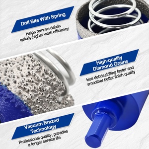 20-100 mét chân không brazed kim cương lõi khoan <span class=keywords><strong>bit</strong></span> với mùa xuân tam giác <span class=keywords><strong>Shank</strong></span> cho đá cẩm thạch Granite gạch Cutter lỗ Saw cắt - Product Image 6