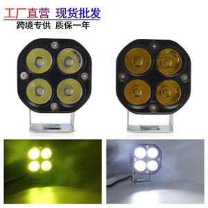 ไฟทำงาน LED 40W 6000Lm สองสี ขาว-เหลือง 12-24V ไฟสปอตทรงสี่เหลี่ยม สำหรับรถจักรยานยนต์ รถยนต์ รถบรรทุก ใช้สำหรับออฟโรด - Product Image 5