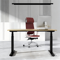 Bureau debout électrique ergonomique moderne à double moteur, hauteur réglable, structure métallique