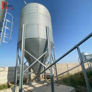 Silo de alimentación de aves de corral inferior cónico galvanizado automático para Molino de pellets de alimentación