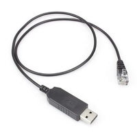 Personalizable CH340 FTDI RS232 5V macho a RJ11 RJ12 6P6C Cable Serial 28AWG Cobre libre de oxígeno PVC TPE trenzado