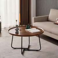Table basse en métal de luxe simple pour petit appartement, table de salon multifonction avec sangles rétractables