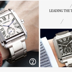 Reloj CHENXI para Hombre, Resistente al Agua, con Fecha, Deportivo, de Cuarzo, Casual, con Correa de Cuero - Product Image 6