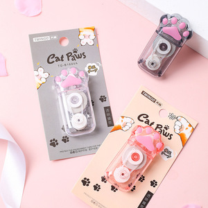 เทปแก้ไขแบบใสลายอุ้งเท้าแมวน่ารัก GF Portable ขนาด 5 มม. ยาว 6 ม. พร้อมกลิตเตอร์วิบวับ สำหรับอุปกรณ์สำนักงานและโรงเรียน - Product Image 2