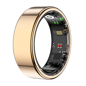 LED 디스플레이 스테인레스 스틸 심박수 추적 건강 모니터 5ATM 방수 손가락 건강 R11C 스마트 링 안드로이드 IOS 용 - Product Image 6