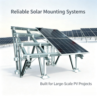 Accessoires du système de montage solaire photovoltaïque LongCheng |   Colonnes de support usinées en acier inoxydable/aluminium pour stations de puissance