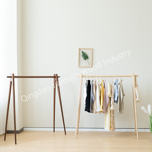 Toptan ahşap giysi rafı yatak odası depolama raf ahşap giysi rafı taşınabilir giysi rafları - Product Image 6